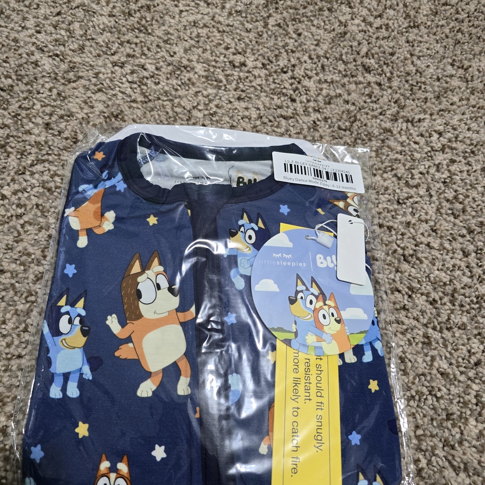 Little Sleepies Bluey Dance Mode Zippy 6 - 12 Months